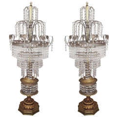 Vintage Pair Of Over Sized Girandole Lamp