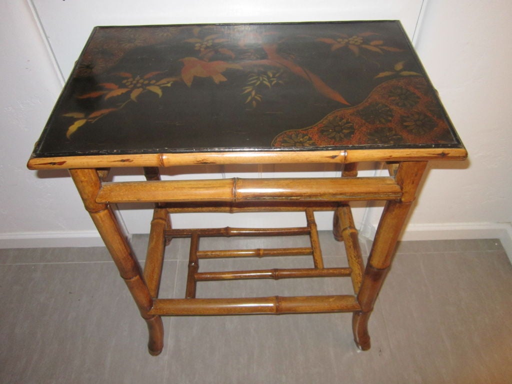 19c Chinois Bamboo side table