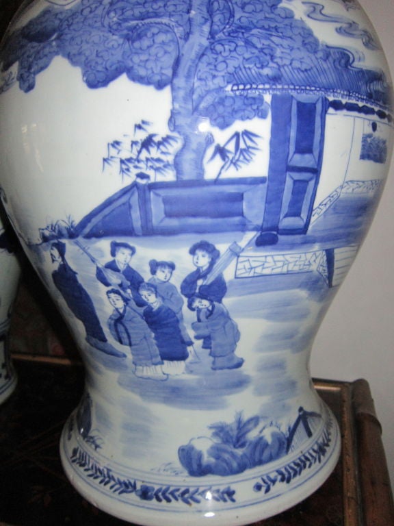 19c Collection of Chinese Blue and White Ginger Jars For Sale 1