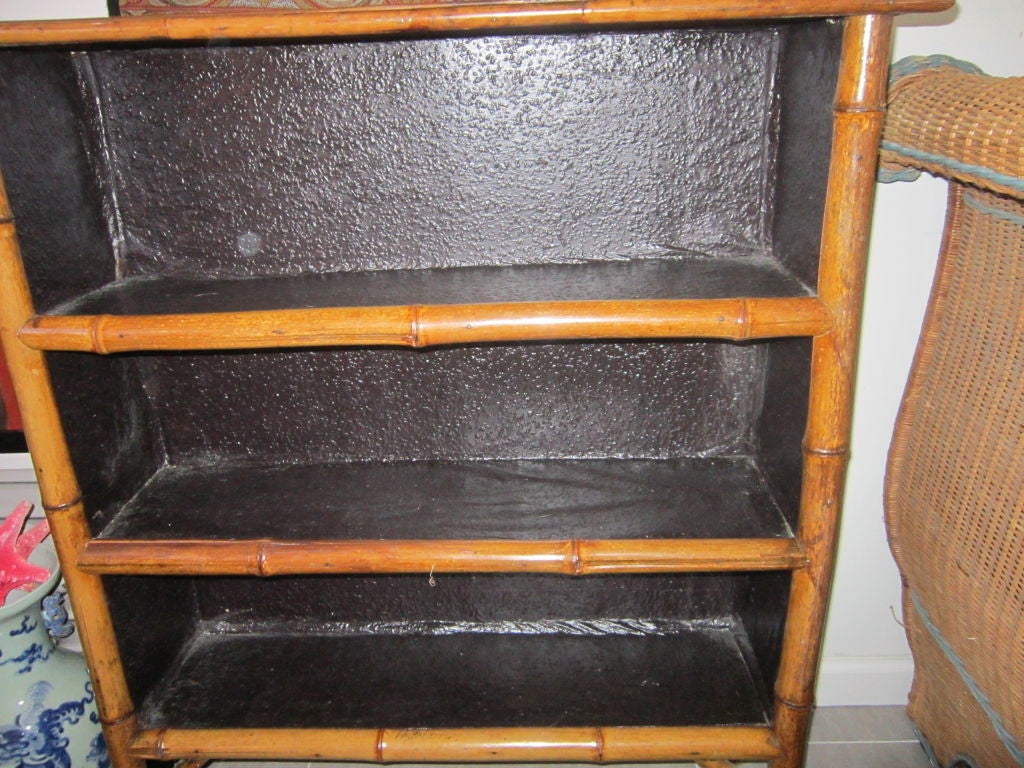 19c Chinois Bamboo Bookcase 1