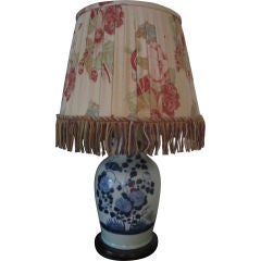 Vintage Chinese Blue Vase Lamp