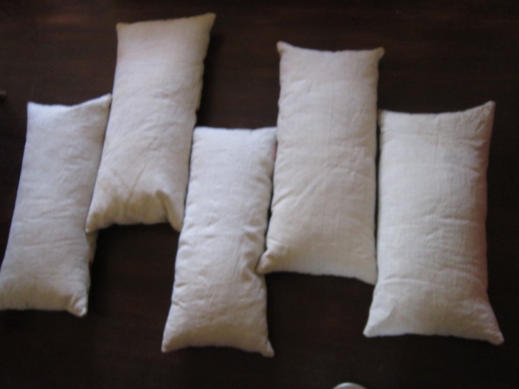 French Muslin Feed Sack Cushions For Sale 5