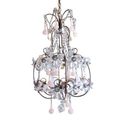 Vintage Pink DAISY Chandelier