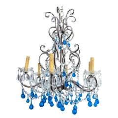 Antique Murano BLUE Chandelier