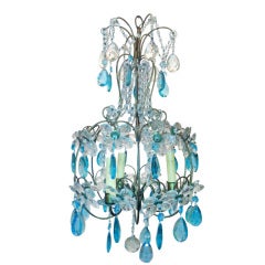 Vintage Turquoise Daisy Chandelier