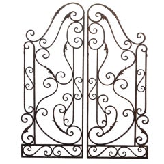 Pair Vintage French Iron Gates