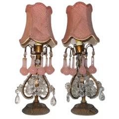Vintage Pink Drop Sconce Lamps