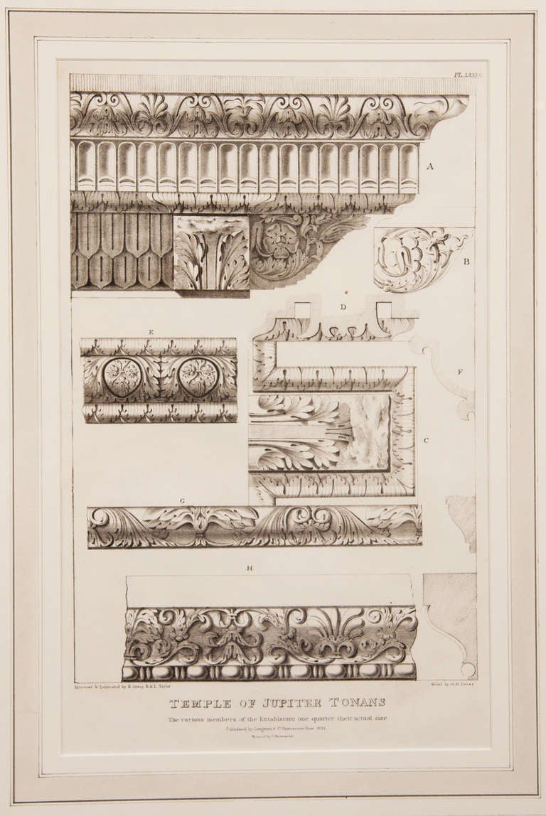 An early 19th century engraving of the Temple of Jupiter Tonans.
Engraved by Jones.