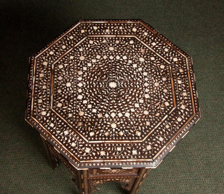 Unknown A Middle Eastern Bone Inlaid End Table