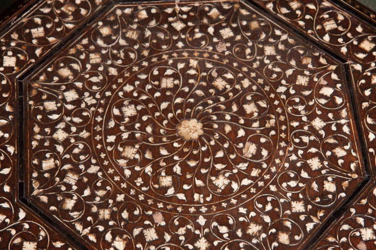 Unknown A Middle Eastern Bone Inlaid End Table