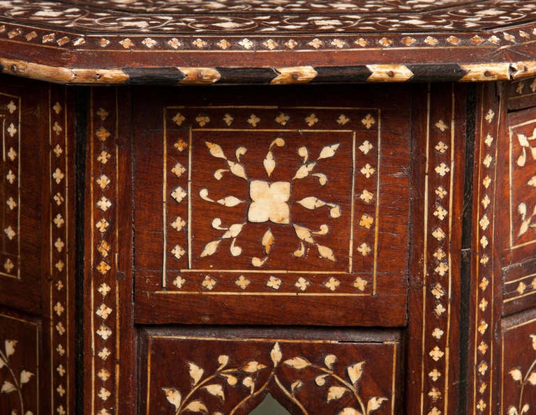 A Middle Eastern Bone Inlaid End Table 1