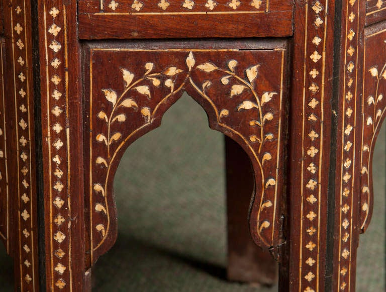 A Middle Eastern Bone Inlaid End Table 2