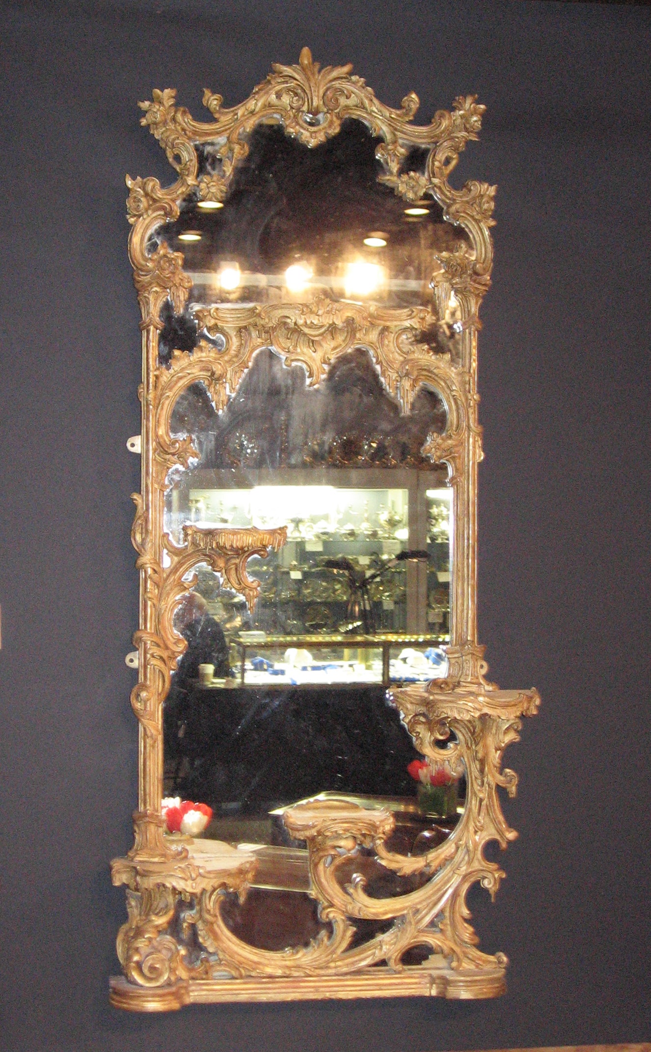 Pair of Mid. 19th C Rococo Gilt Mirrors