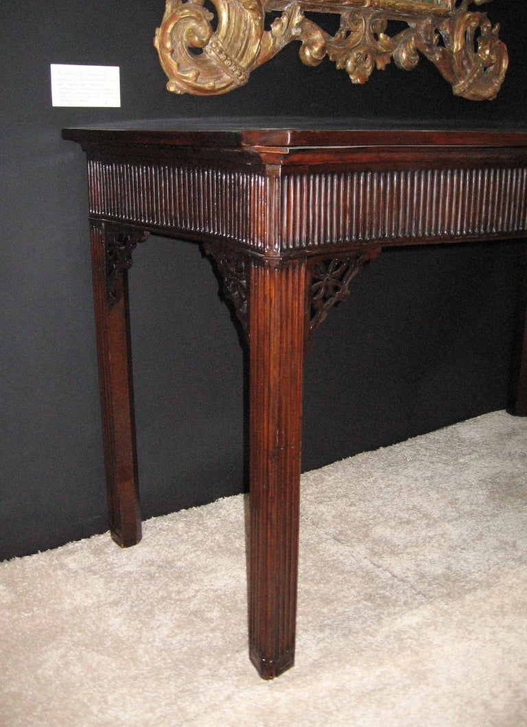 18th Century and Earlier George III Mahogany Serpentine Server For Sale