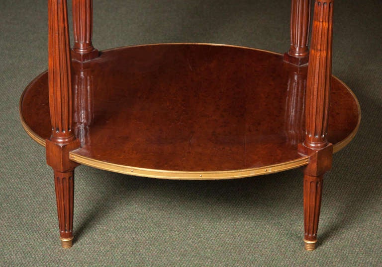French Mahogany Bouillotte Table For Sale 1