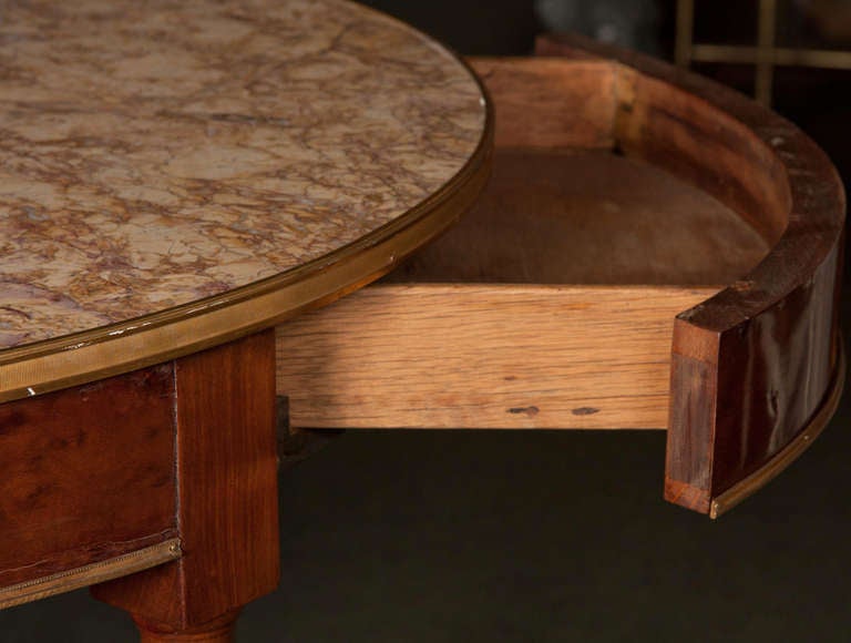 19th Century French Mahogany Bouillotte Table For Sale