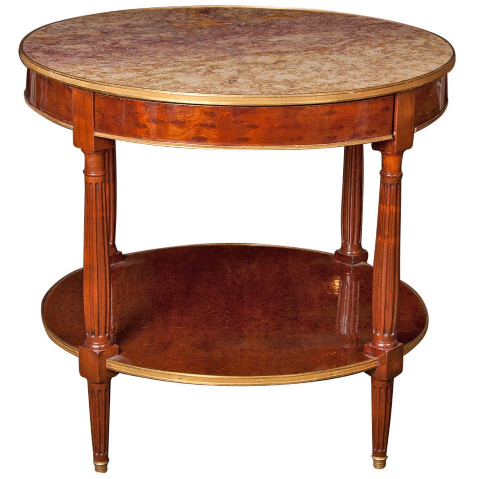 French Mahogany Bouillotte Table For Sale