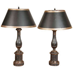 A Pair of Painted Lamps A Pair of Painted Lamps