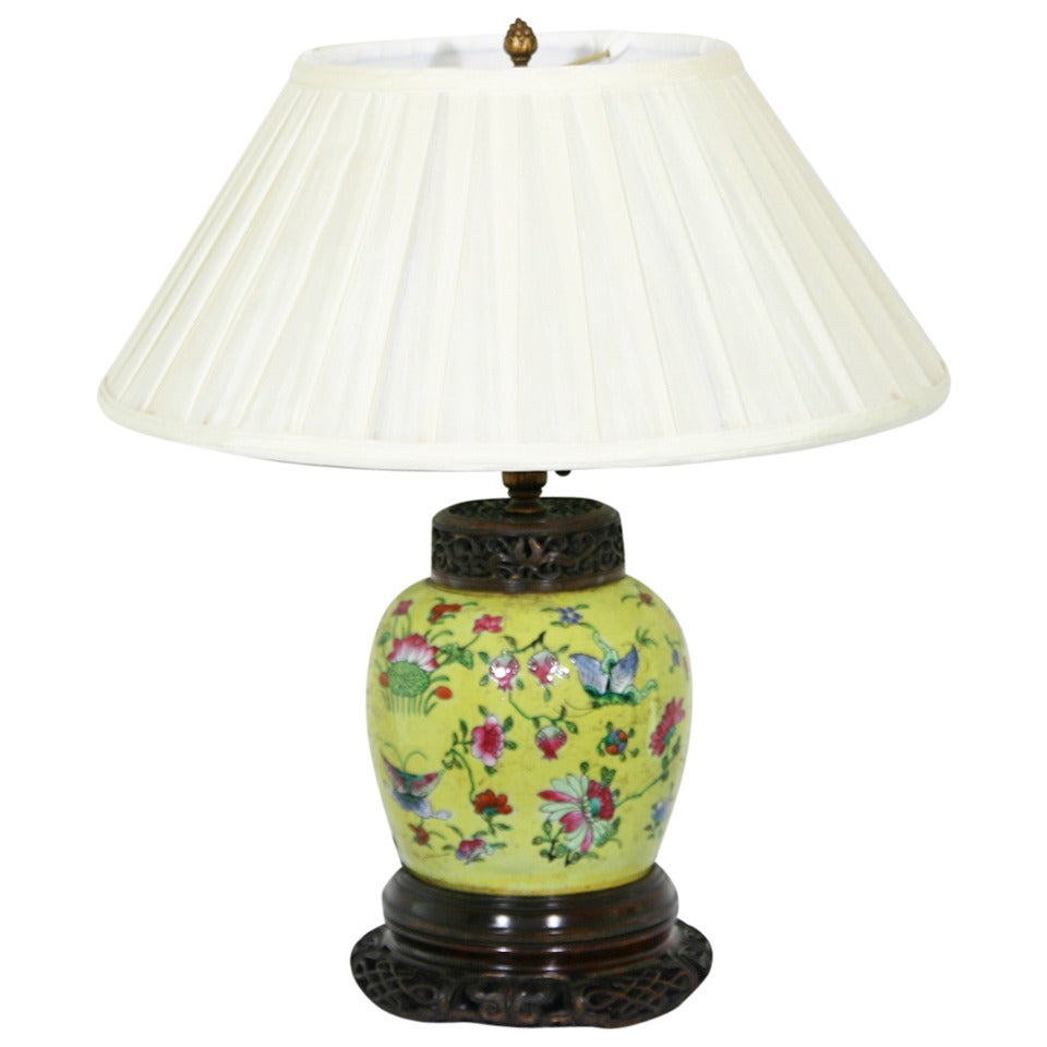 19th Century Chinese Vase Lamp