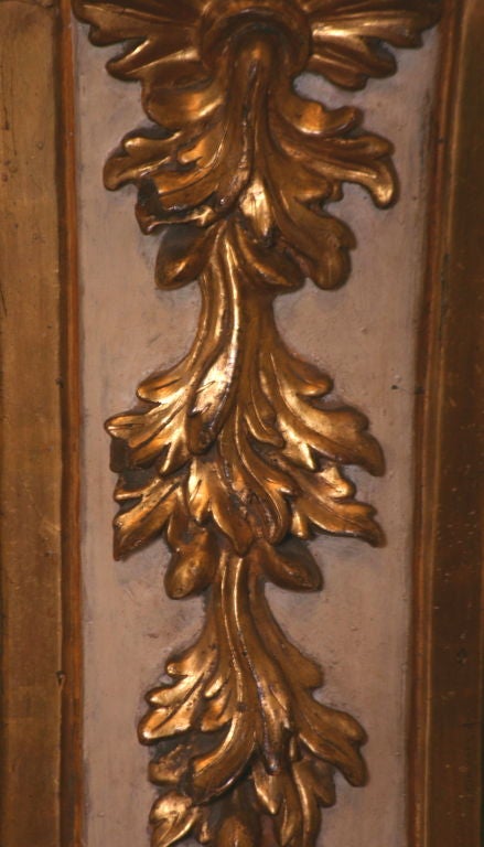 18th Century Pair of Architectural Painted and Parcel-Gilt Pilasters For Sale
