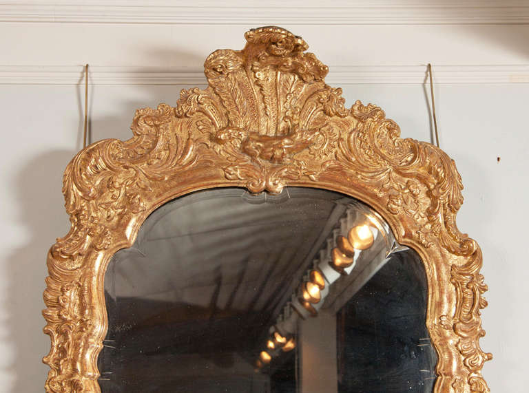 German 18th Century Gilt Mirror For Sale