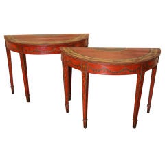 Pair of Painted Consoles