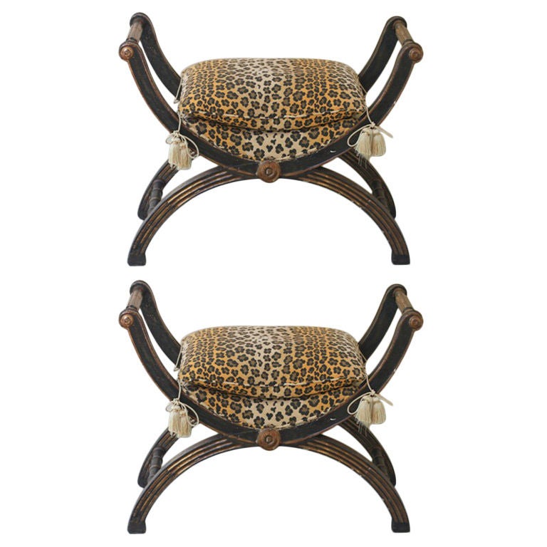 Pair of X Stools For Sale