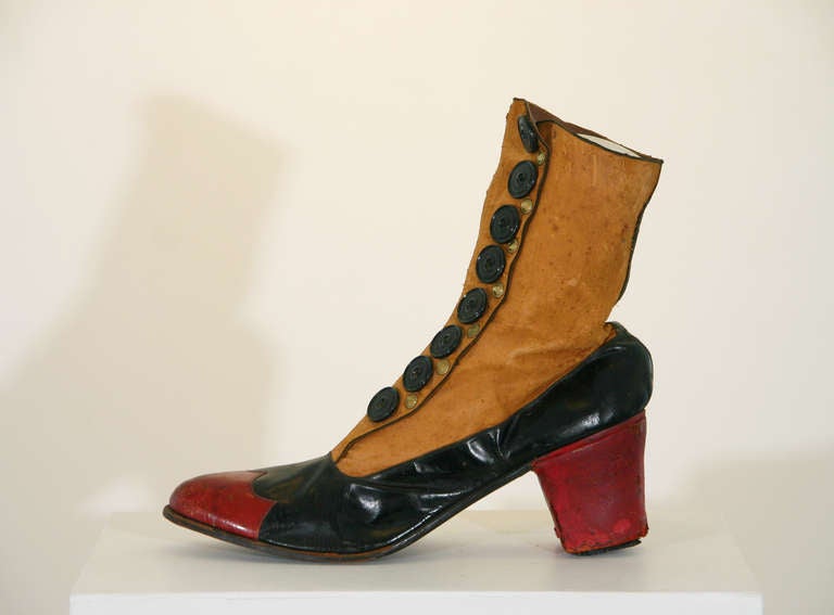 British Pair of Victorian Shoe Shop Window Prop Shoes