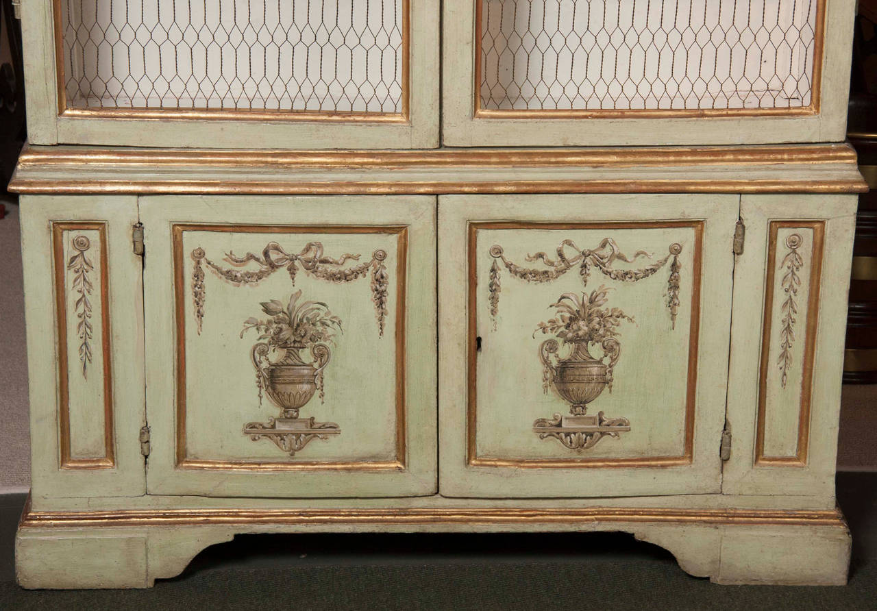 Neoclassical Italian Early 19th Century Painted Cabinet For Sale