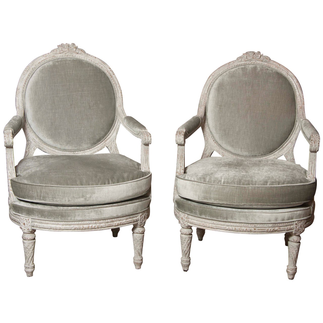Pair of Italian, Late 18th Century Armchairs For Sale