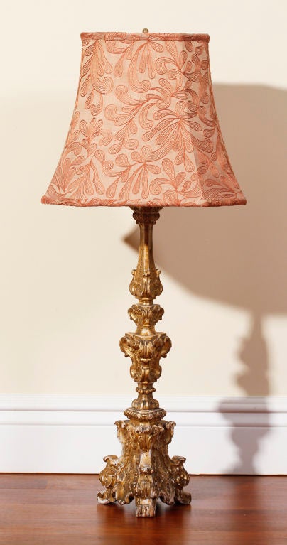 Carved Gilt Lamp