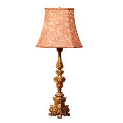 Antique Carved Gilt Lamp
