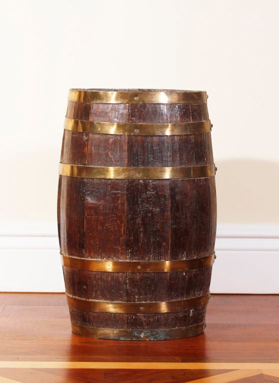 whiskey barrel umbrella stand