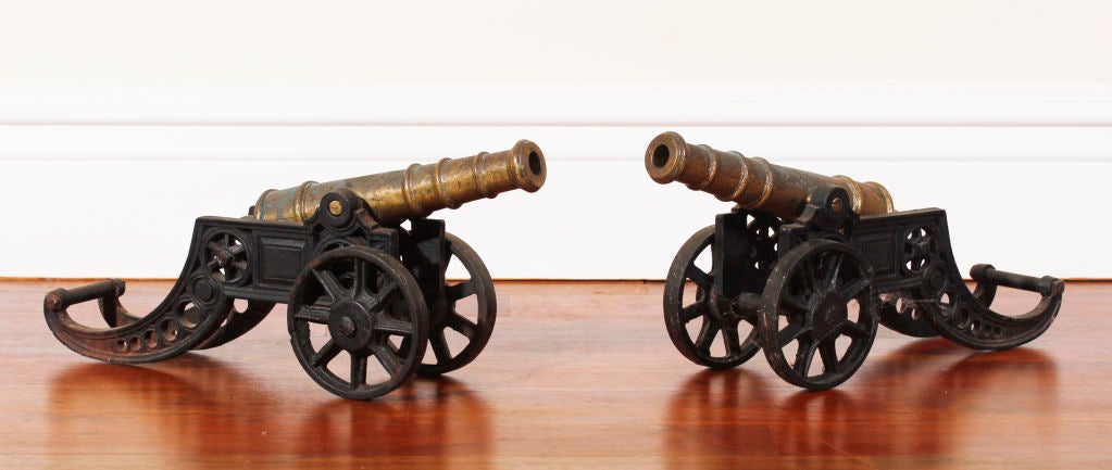 Pair of  table Canons