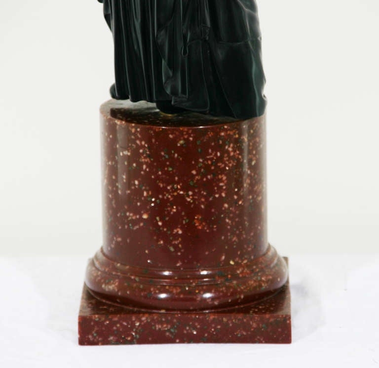 Classical Greek Draped Goddess Figural Lamp For Sale