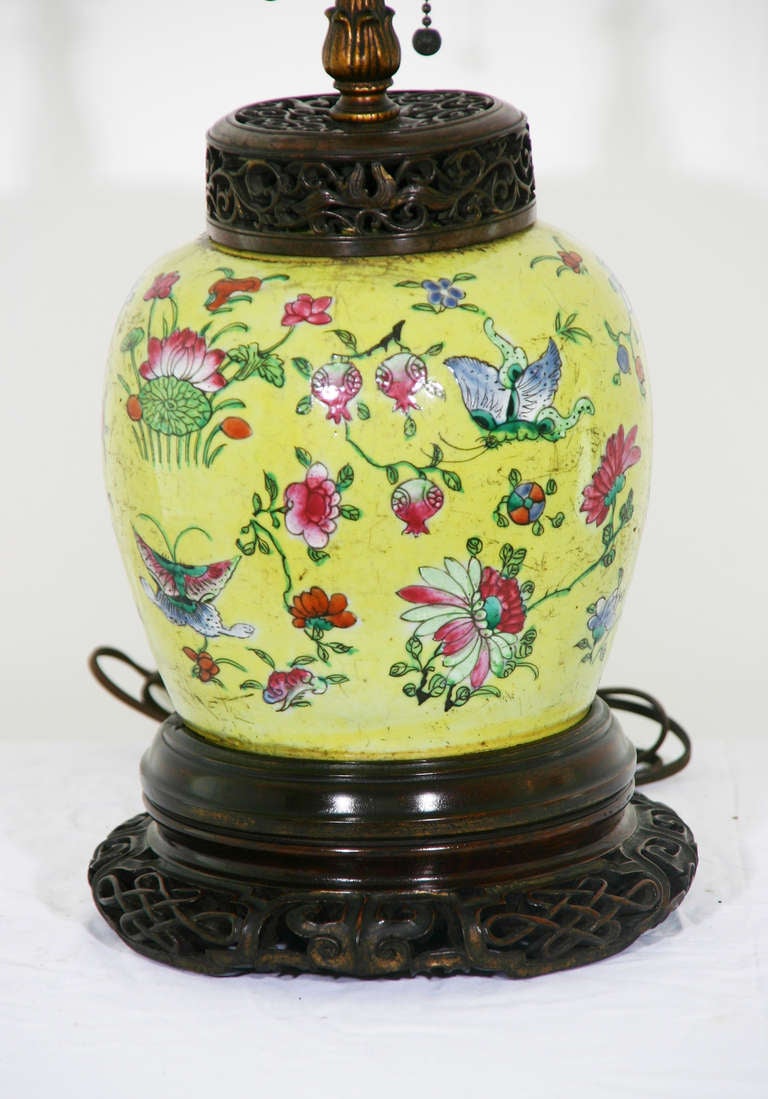 Victorian 19th Century Chinese Vase Lamp