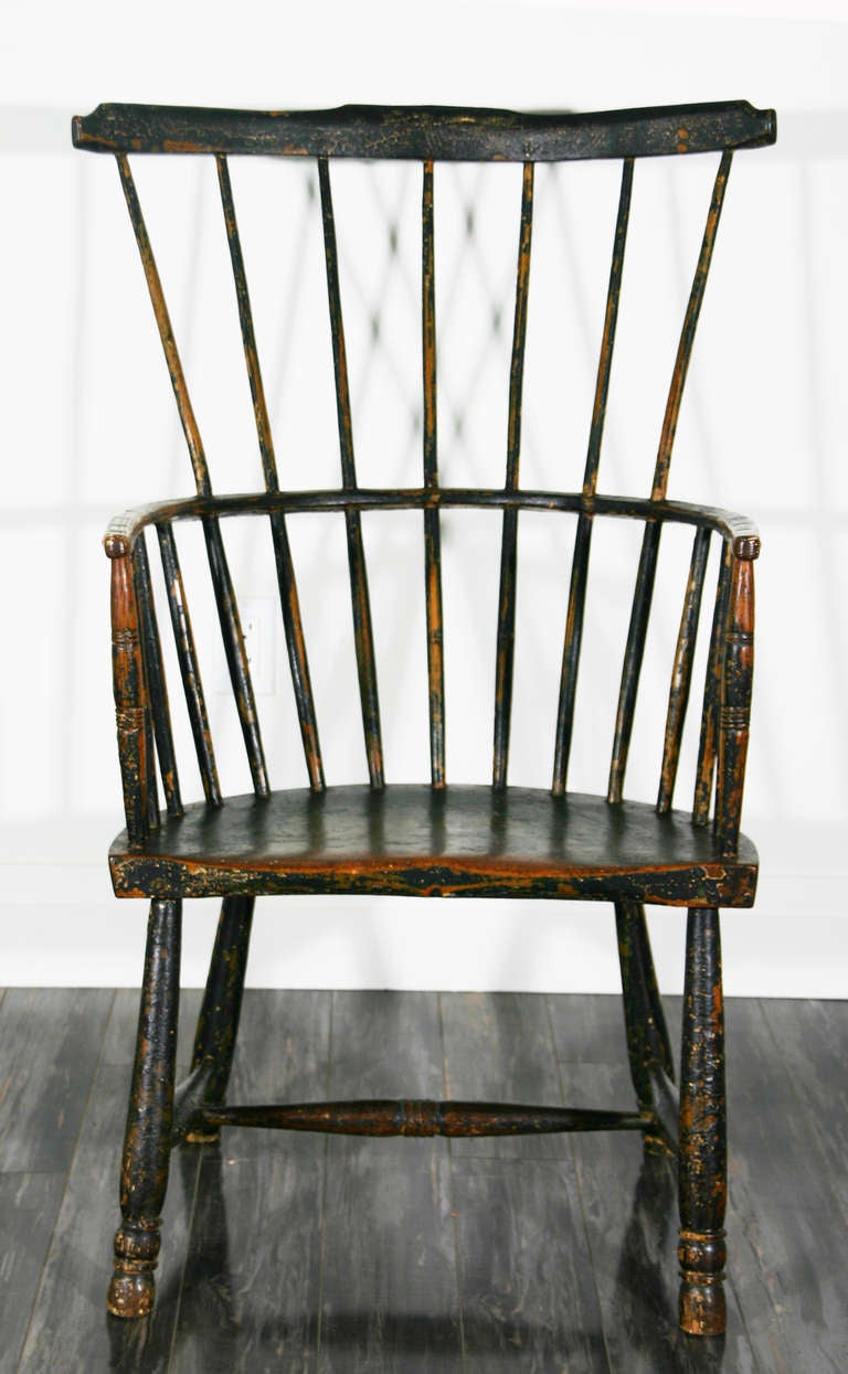 Rustic A Late 18th Century Comb Back Windsor Armchair