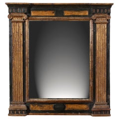 Italian Paint and Parcel Gilt Mirror