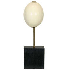 Brass Mounted Ostrich Egg
