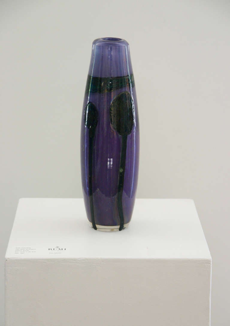 Mid-Century Modern Val Saint Lambert Studio Glass Vase For Sale