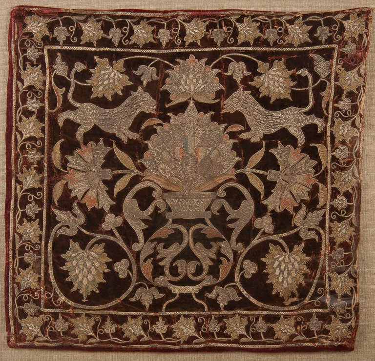 19th Century Embroidered Panel