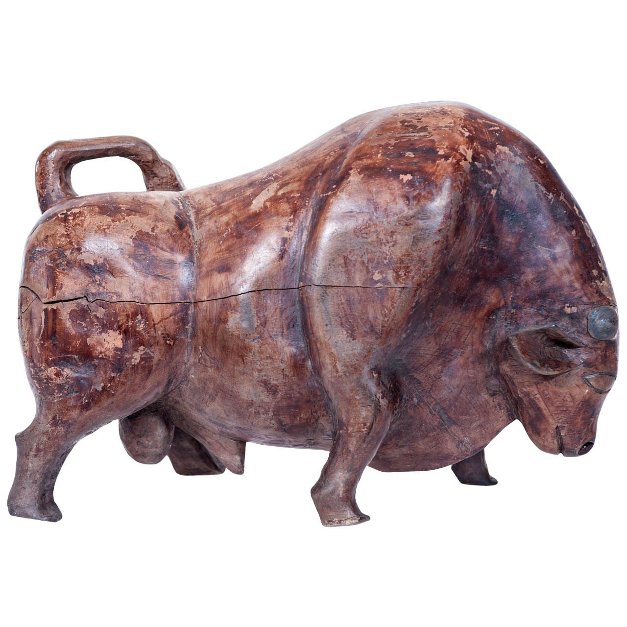 Large Vintage Wood Toro