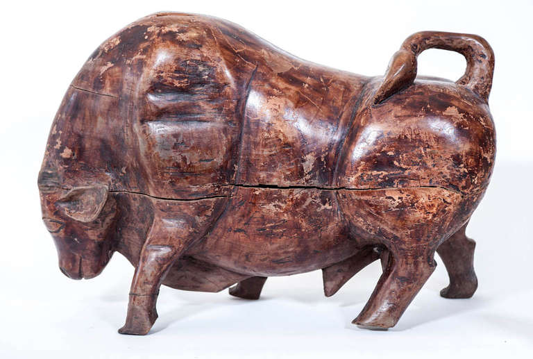 Spanish Large Vintage Wood Toro