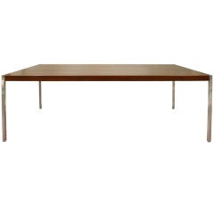 Richard Shultz Steel and Walnut Table For Knoll