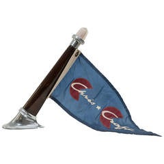 Mid-Century "Chris- Craft" Nautical Stern Light with Flag