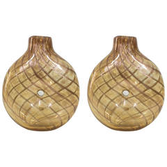 Pair of Murano Glass Vases from the 1980s 7