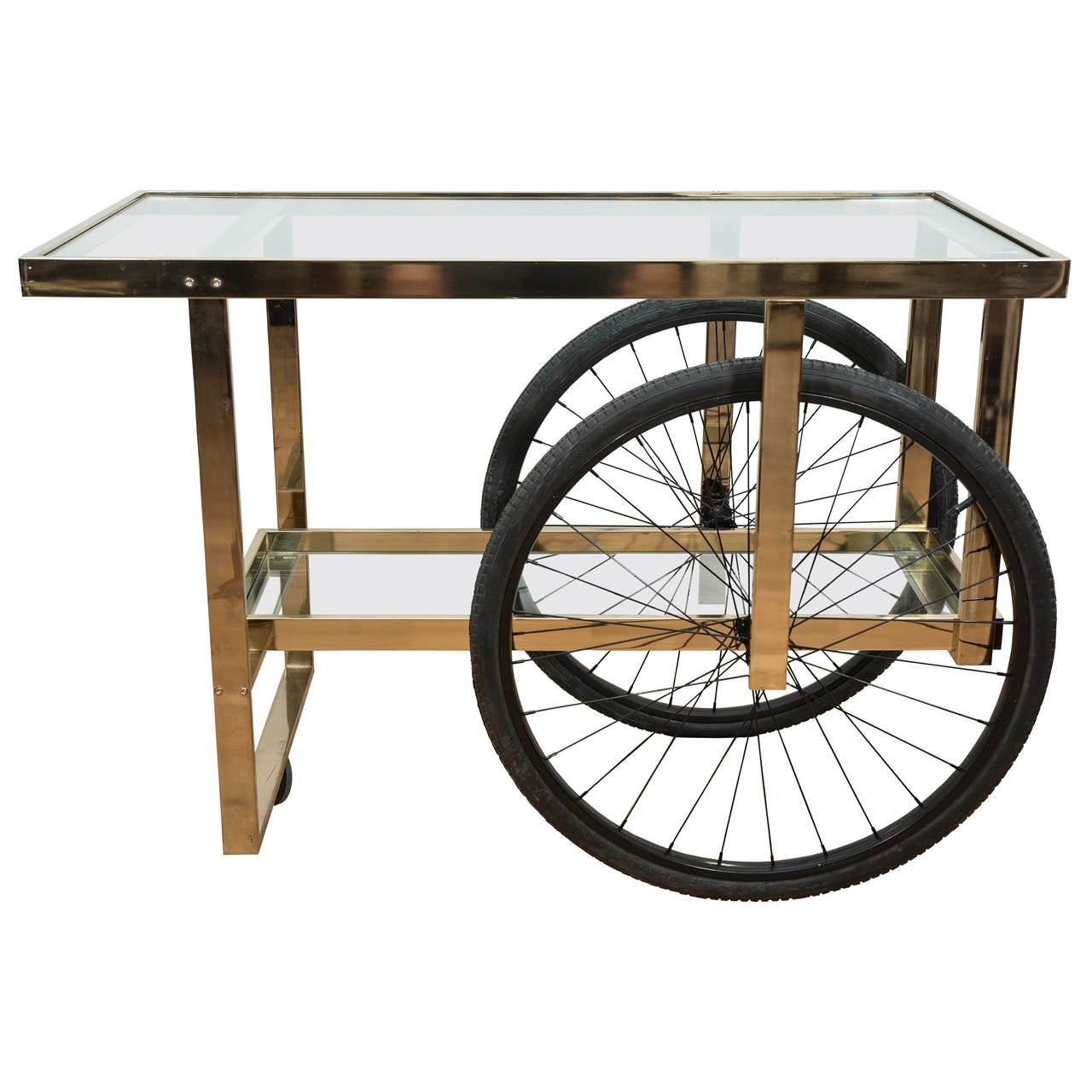 1970s BrassPlated Bar Cart from Canada at 1stdibs