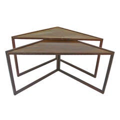 Midcentury Rosewood Triangular Nesting Tables