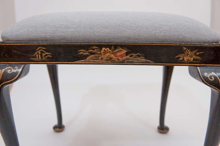 Mid-20th Century English Chinoiserie Style Stool