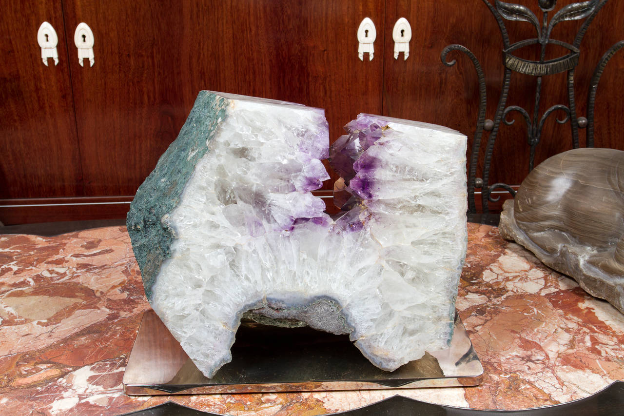 Unknown Impressive Quartz Geode Sculpture